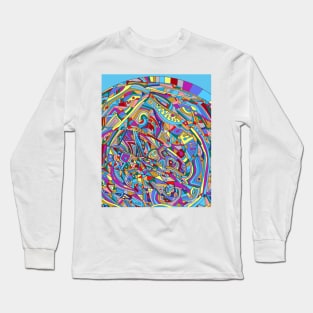 Abstract Coral Sea Long Sleeve T-Shirt